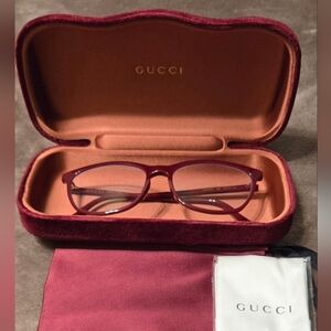 Gucci Burgundy Glasses